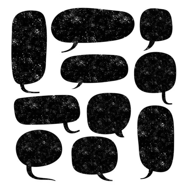 El çizimi grunge sohbet balonu karalama