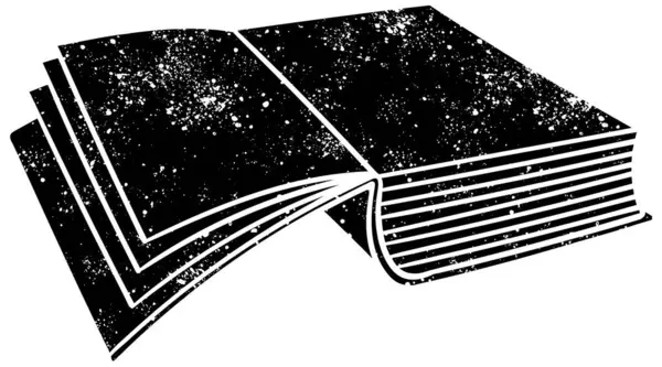 Kırsal grunge siyah beyaz kitap karalaması