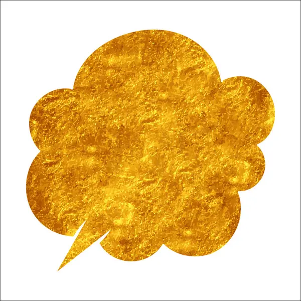 parıldayan altın folyo sohbet balonu