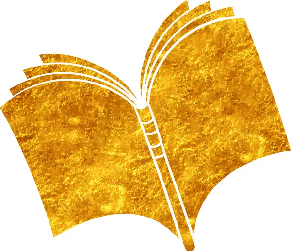 Altın renkli el çizimi kitap karalaması