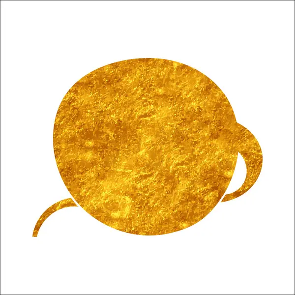 parıldayan altın folyo sohbet balonu