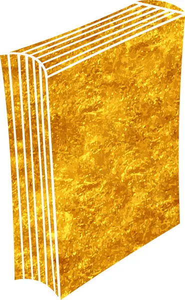 Altın renkli el çizimi kitap karalaması