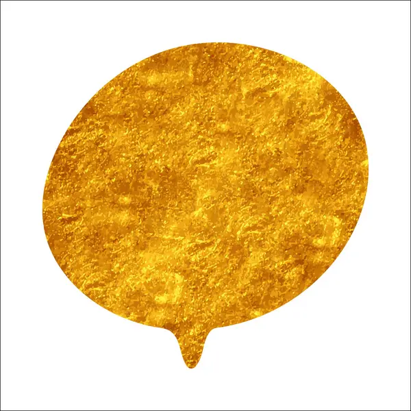 parıldayan altın folyo sohbet balonu