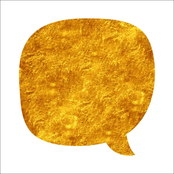 parıldayan altın folyo sohbet balonu