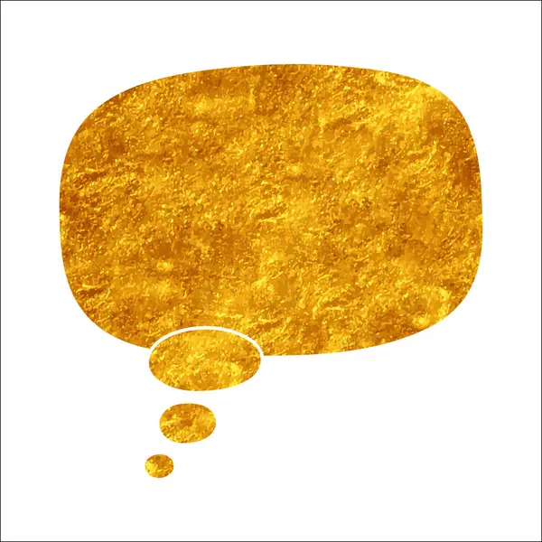 parıldayan altın folyo sohbet balonu