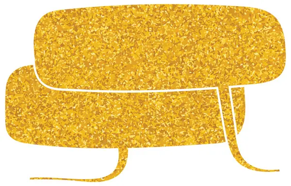 parıldayan altın folyo sohbet balonu