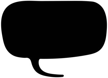 Siyah el çizimi sohbet baloncuğu el çizimi vektör çizimi