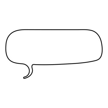 El çizimi sohbet balonu vektör çizimi