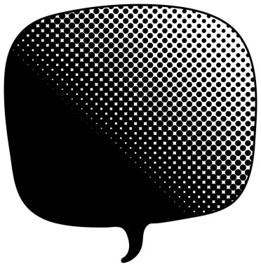 siyah yarım ton gradyan sohbet balonu