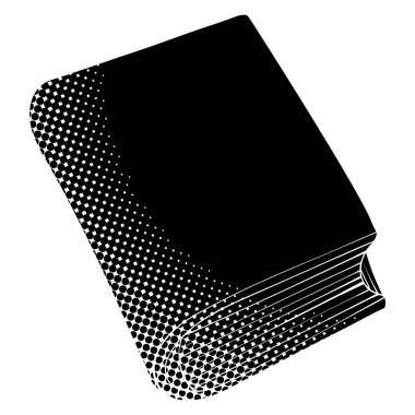 siyah yarım ton el çizimi kitap karalaması