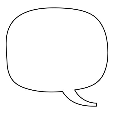 El çizimi sohbet balonu vektör çizimi