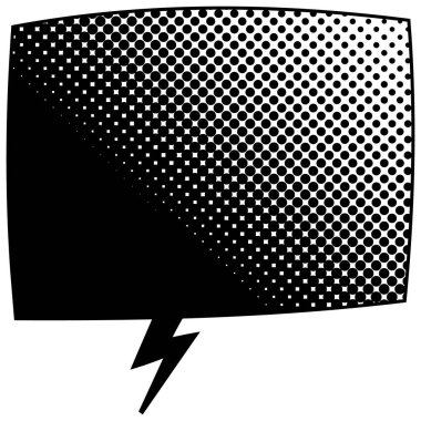 siyah yarım ton gradyan sohbet balonu 