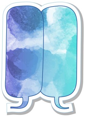 suluboya sohbet balonu etiketi