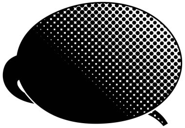 siyah yarım ton gradyan sohbet balonu 