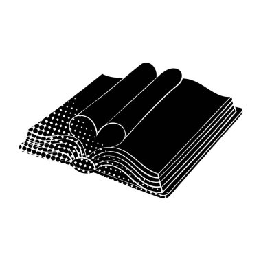 siyah yarım ton el çizimi kitap karalaması