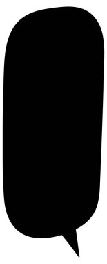 Siyah el çizimi sohbet baloncuğu el çizimi vektör çizimi