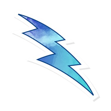 Yapıştırma biçiminde el çizimi gök gürültüsü karalaması