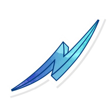 Yapıştırma biçiminde el çizimi gök gürültüsü karalaması