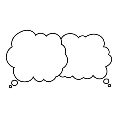 El çizimi sohbet balonu vektör çizimi