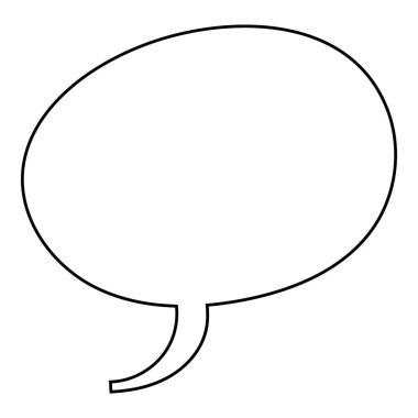 El çizimi sohbet balonu vektör çizimi