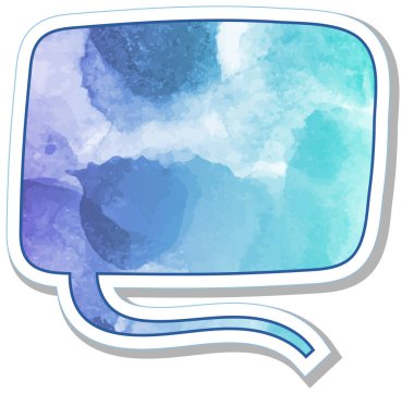 suluboya sohbet balonu etiketi