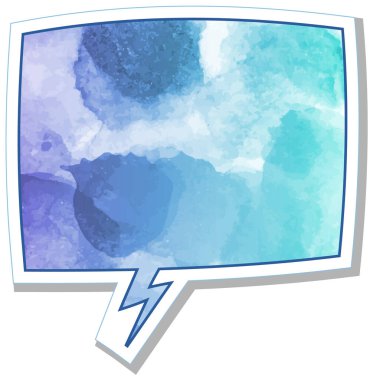 suluboya sohbet balonu etiketi