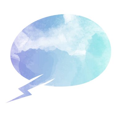 suluboya sohbet balonu vektör çizimi