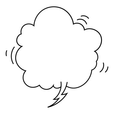 El çizimi sohbet balonu vektör çizimi