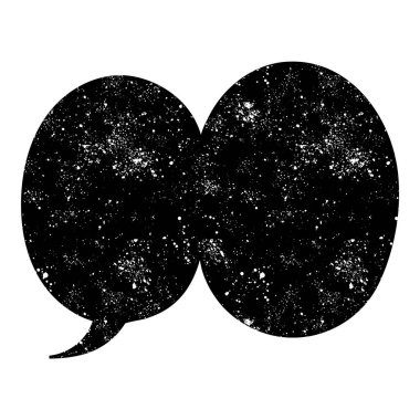 grunge rustic chat kabarcık vektör çizimi