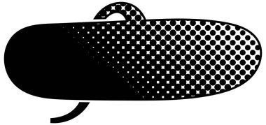 siyah yarım ton gradyan sohbet balonu