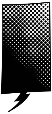 siyah yarım ton elle çizilmiş sohbet balonu