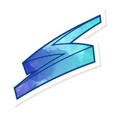 Yapıştırma biçiminde el çizimi gök gürültüsü karalaması