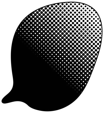 siyah yarım ton gradyan sohbet balonu