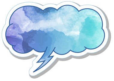 suluboya sohbet balonu etiketi