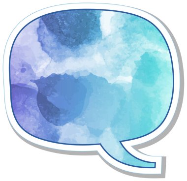 suluboya sohbet balonu etiketi