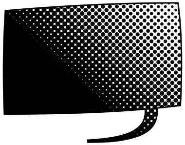 siyah yarım ton gradyan sohbet balonu