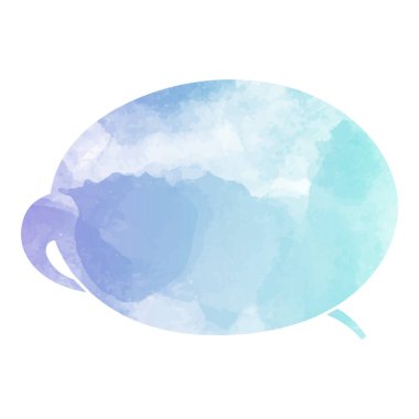 suluboya sohbet balonu vektör çizimi