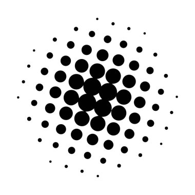Yarım ton raster noktaları. Vektör illüstrasyonu.