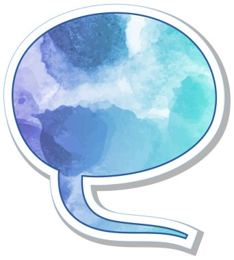 suluboya sohbet balonu etiketi