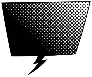 siyah yarım ton gradyan sohbet balonu