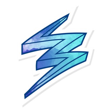 Yapıştırma biçiminde el çizimi gök gürültüsü karalaması