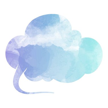 suluboya sohbet balonu vektör çizimi