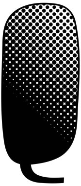 siyah yarım ton gradyan sohbet balonu