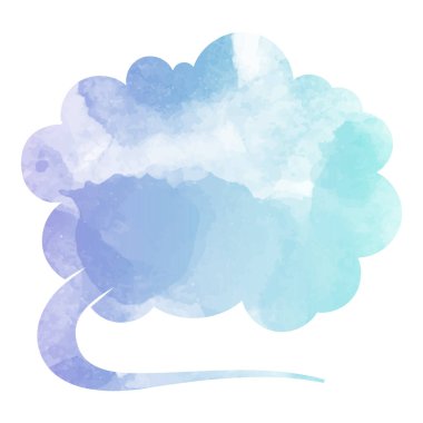 suluboya sohbet balonu vektör çizimi