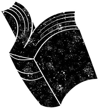 Kırsal grunge siyah beyaz kitap karalaması