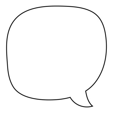 El çizimi sohbet balonu vektör çizimi