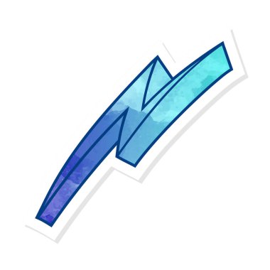 Yapıştırma biçiminde el çizimi gök gürültüsü karalaması