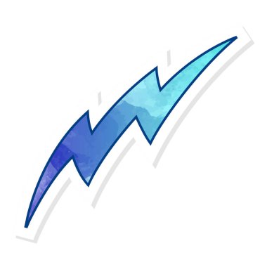 Yapıştırma biçiminde el çizimi gök gürültüsü karalaması