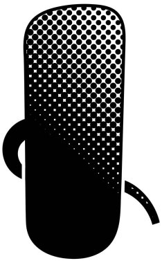 siyah yarım ton gradyan sohbet balonu