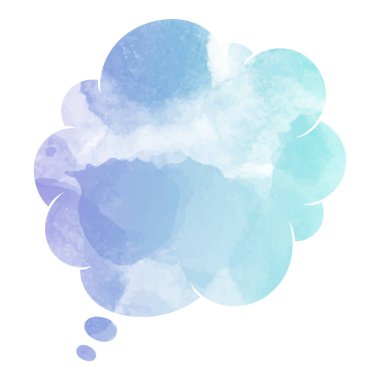 suluboya sohbet balonu vektör çizimi